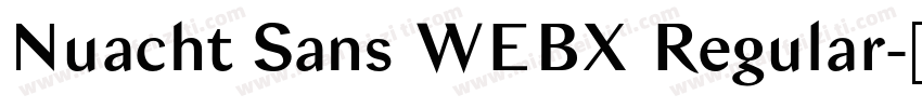 Nuacht Sans WEBX Regular字体转换